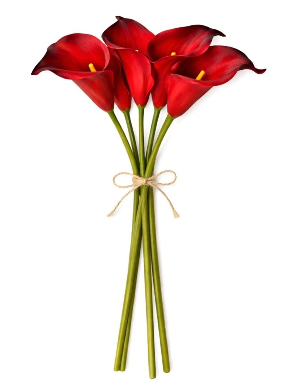 Cherry Red Calla Lily Bundle Real Touch Faux Flowers Deep Red Calla Lilies Dark